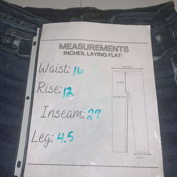 Judy Blue Skinny Jeans Women’s 16W Dark Wash Plus Size Stretch Denim Pants - Picture 7 of 11